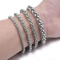 Men's Simple Stylish and Versatile Flower Basket Chain 316L Stainless Steel Bracelet with Double-Layer Link Design MegaBDM