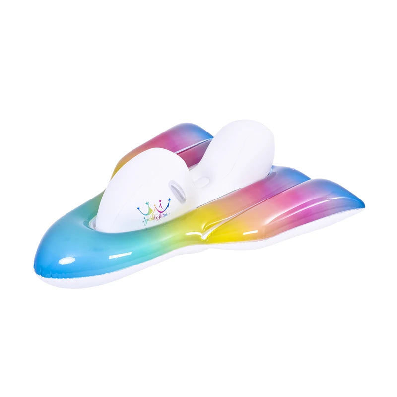 Outdoor Water Sports Pool Floating Swimming Toys Inflatable Gradient Jelly Water Scooter Rider