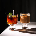 240ML Colored Glass Coffee Cup Handmade Drinking Glasses Ice Cream Juice Beverage Dessert Milk Drinkware Cup Home Restaurant Use