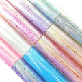Waterproof Clear Travel Shiny Glitter TPU  Transparent Jelly Film for Make up Pouch Makeup  Cosmetic Bag