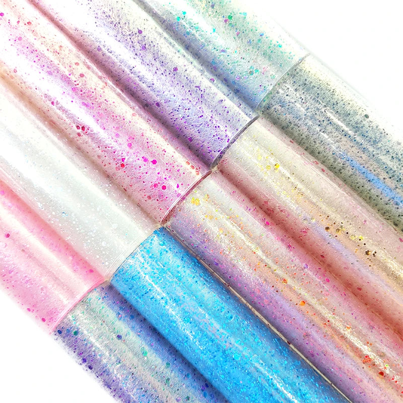 Waterproof Clear Travel Shiny Glitter TPU  Transparent Jelly Film for Make up Pouch Makeup  Cosmetic Bag