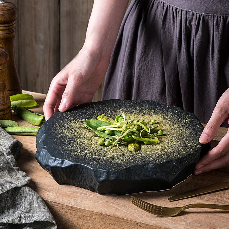 Luxe Ceramic Sushi Tray Vajilla Restaurant Dessert & Dinnerware Kitchen Tabletop Pottery Sashimi Dish Dishes & Plates