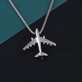 Classic Niche Design Trendy Men's and Women's Airplane Necklace Simple Hip-hop Nightclub Dance Cute Airplane Pendant Gift