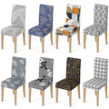 Wish Ebay Shopify Pattern Printing Stretch Spandex Office Dining Chair Covers