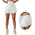 2 in 1 Side Slit Tennis Skirt Slim Fit Pockets Golf Skirt Pants Tennis Clothing for Women Culottes