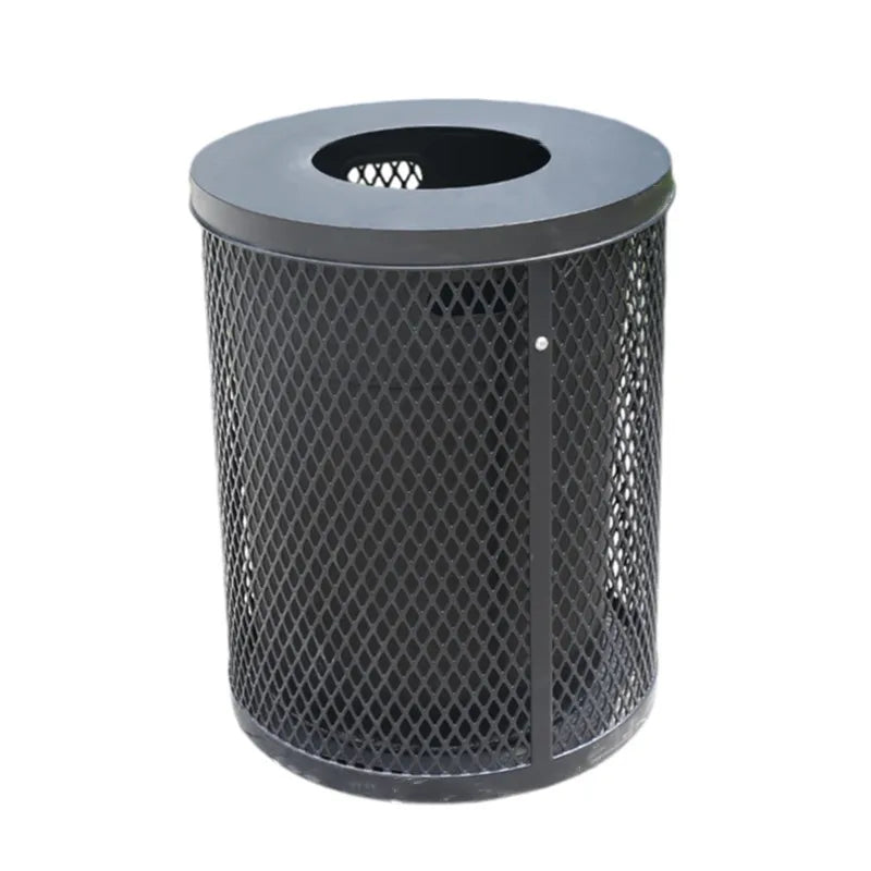 Outdoor Steel Garbage Trash Can Outside Garden Park Metal Rubbish Litter Bin Patio Commercial Recycle Waste Bin Manufactures