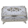 Pretty Color Hot Sale Metal Rose Jewelry Box Creative European Princess Jewelry Box Wedding Birthday Gift Box