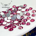 CY 033 Wholesale Crystal FlatBack Glass Non Hot Fix Nail Art Decorations Loose Rose Red Rhinestones