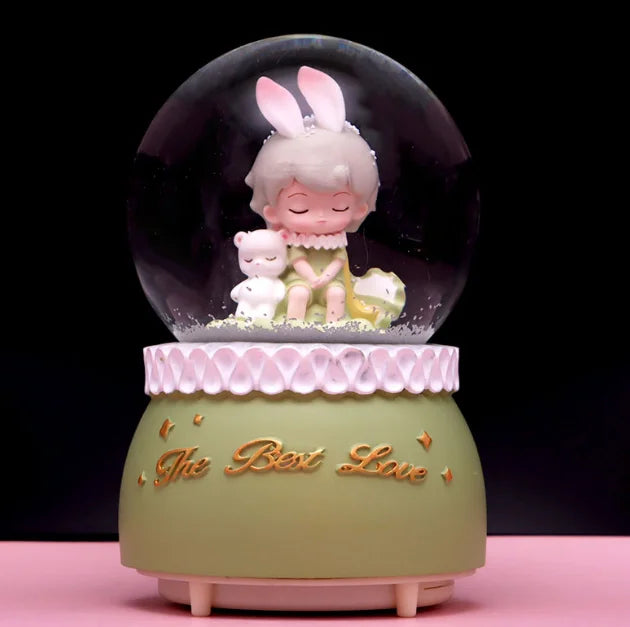 Fairy Tale Forest Crystal Ball Music Box Cartoon Cute Girl Heart Eight Music Box Tabletop Decoration Creative Gifts