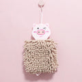 Cartoon Animal Kitchen Head Hanging Towel Quick-drying Towel Chenille Soft Absorbent Microfiber  Hand Towel for Kids