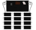 3 Pockets Chef Waist Aprons Waiter Resistant Half Added Long Waist Strap Restaurant Kitchen Cooking Apron with Logo Custom