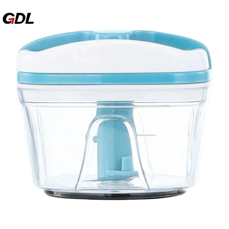 Kitchen Accessories Manual Garlic Chopper with Container Stainless Steel Cooking Tool