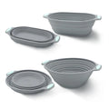 Flexible Foldable Silicone Banneton Bread Proofing Baskets Oval Sourdough Baking Basket for Bread Making Easy to Clean Storage