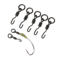 500 Piece in Bulk Hirisi Carp Fishing Swivels Snaps with Solid Ring Quick Change Fishing Hook Swivels Accessories AE008