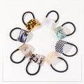 Factory Wholesale Leopard Print Acetate Plate Woman Hair Rope Strong Elastic Girl Hair Accessories