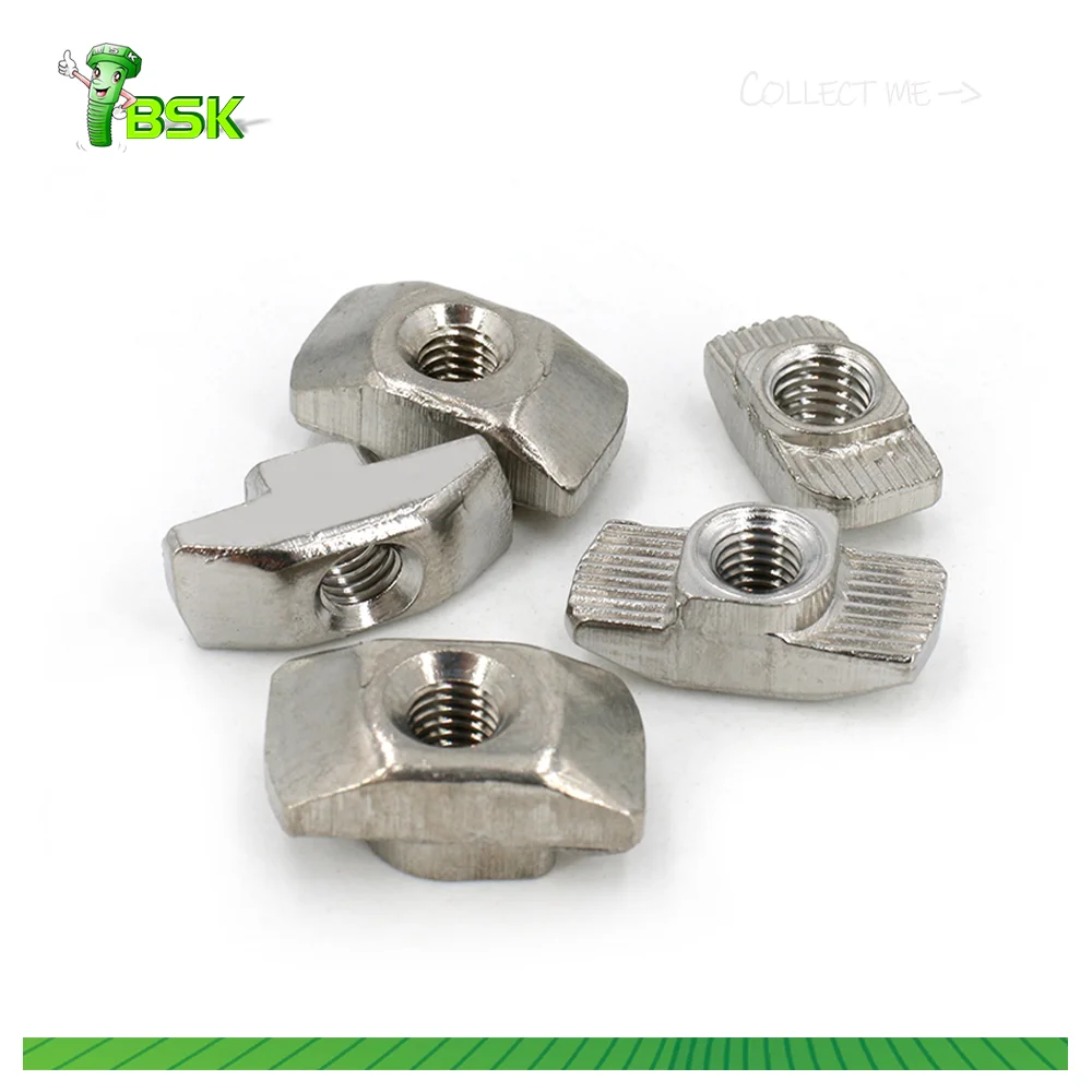 Drop in T Nut Roll-In T-Slot Nuts With Spring Loaded Ball Slot 8 for 4040 Series Aluminum Profile