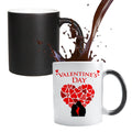 Wholesale Prices Custom 11oz Sublimation Ceramic Magic Coffee Mug Color Change Cup Sublimation Blanks Magic Mug with Handle