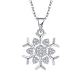 Oem Odm Snowflake Pendant Jewelry 925 Sterling Silver Classic Rhodium Plated Wholesale Women Engagement Trendy Zircon Daily