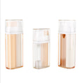 Factory PETG Oval 30ml Airless Pump Serum Bottle 10ml*2 15ml*2 Dual Chamber Plastic Essence Oil Airless Bottle