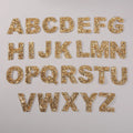 Yiwu Wintop New Arrival A-Z 26 Alphabet Per Set Colored Iron on Rhinestone Letter Patch for Shirt Hoodie
