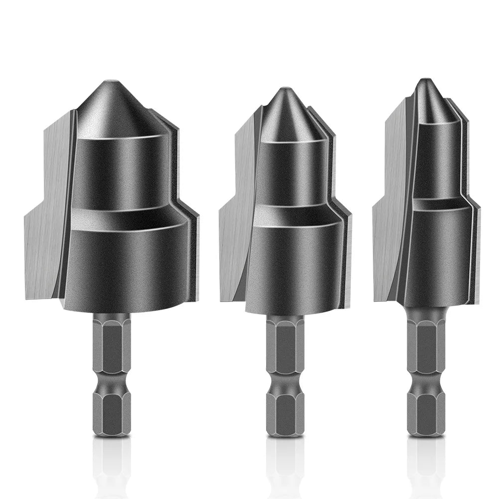 Alloy Carbon Steel 20/25/32mm Tungsten Drill Bracket Chamferer Plastic Coating Finish for PPR/TPR Water Pipe Repair Drill Bits