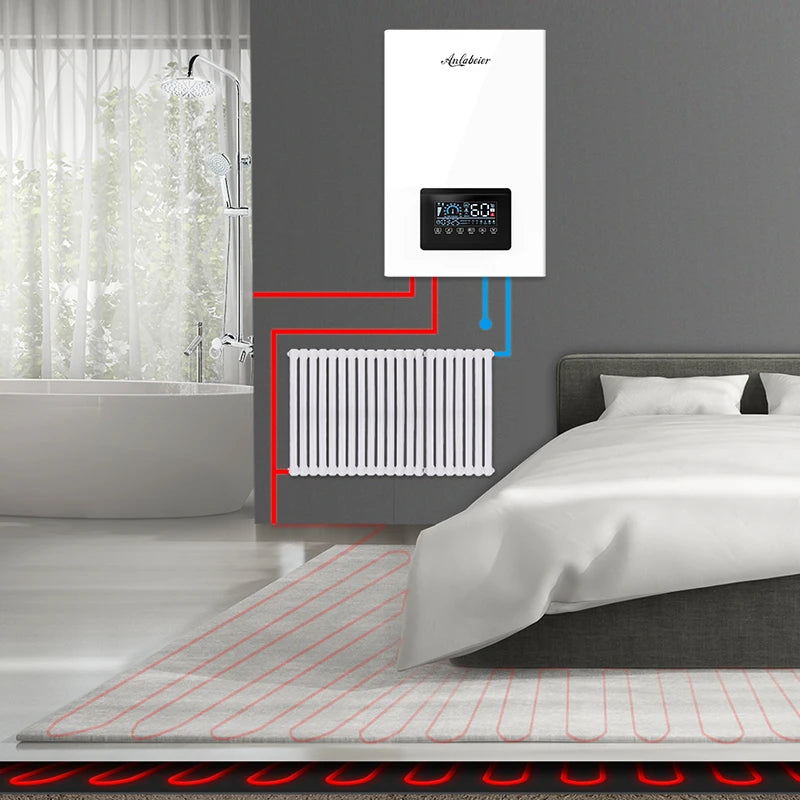 Household Fast Heating 20kw Floor Heating Systems Instant Home Tankless Boiler Central Heating