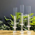 Open Flame Glass Cylinder Candle Holder Bottomless Tube Shade Available Multiple Sizes for Other Candle Holders Candle Jars