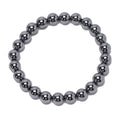 Popular 4mm/6mm/8mm/10mm/12mm Geometric Terahertz Stone Round Beaded Unisex Flexible Stylish Stretch Bracelet
