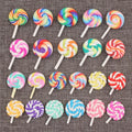 Wholesale Flat Back Round Swirl Sugar Lolly Polymer Clay Craft for Decoration