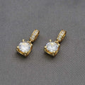 18K Gold Plated Micro Zircon Brass Copper Jewelry Charms Classic Style 18K Gold Micro Zircon Paved Jewelry