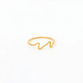 Fenny Stainless Steel No Fade Versatile Irregular Wave Ring Permanent Jewelry 18K Gold Plated Wholesale Jewelry