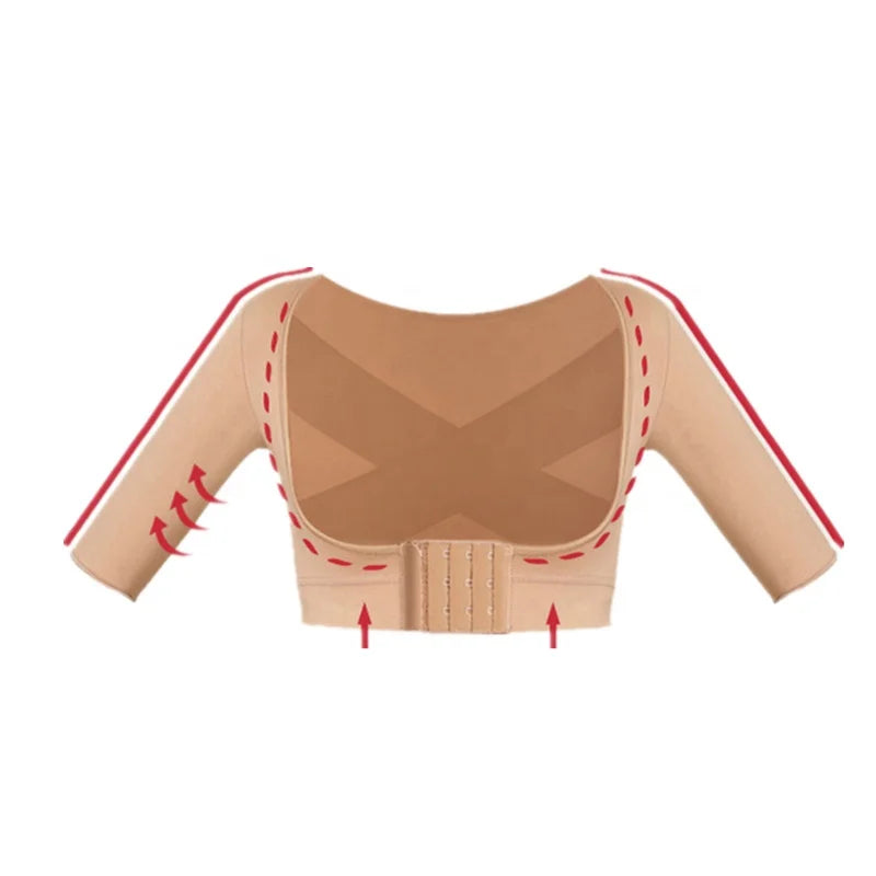 Chest Shaping Hunmpback Corsets Breasts Support Back Straight Short Sleeves Arm Slim Underwear