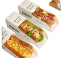 Custom Disposable Oil Proof Foldable Cardboard Hot Dog Hamburger Food Delivery Box with Logodonut Packaging Box