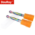 DouRuy 3.175/4/5/6mm 2 Flute Ball Nose End Mill Coated with High Quality and Factory Price
