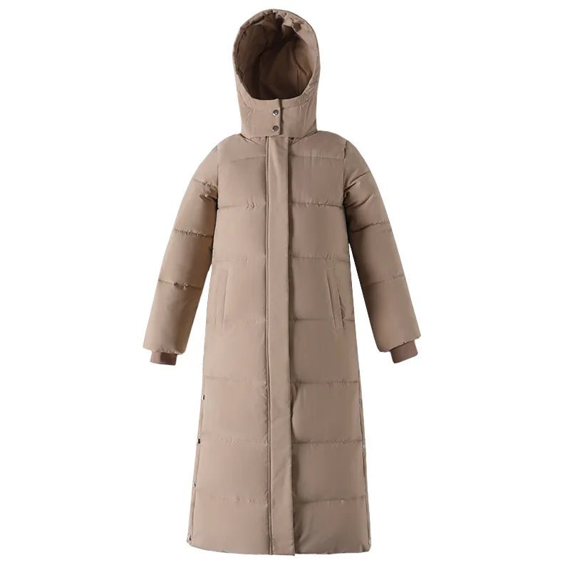 New Winter Women Coat Korean Loose Thicken Warm Lengthen Down Cotton Coat Women Hooded Long Parkas Plus Size Outwear