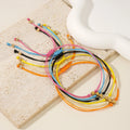 Go2boho New Heart Charm Women Jewelry 10-piece Multicolor Cord Gold Plated Magnetic Iron Ore Bracelet Set Adjustable Friendship