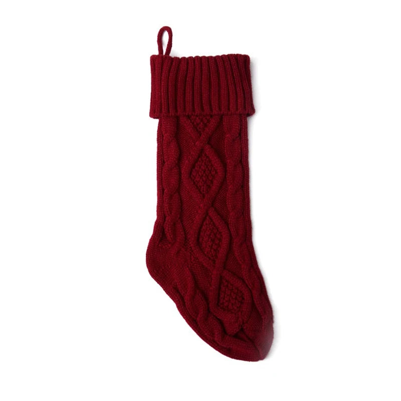Wholesale Good Quality Large Red Acrylic 40cm Christmas Stocking 2022 Design for Embroidery and Home Decoration in Bulk