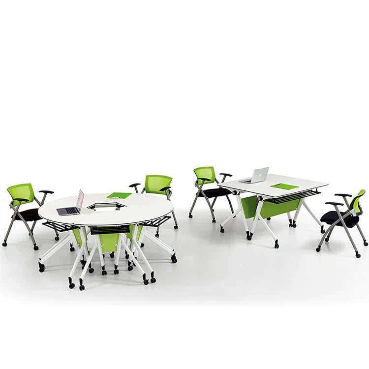 Factory Direct Sales Office Folding Training Conference Table Pulley Removable Multi-functional Office Training Table and Chair