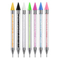 Dual End Painting DIY Acrylic Metal Nail Art Dotting Wax Pen Rhinestones Gem Picker