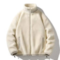 China Factory Mens Warm Sherpa Fleece Thick Windproof Breathable Winter Men's Classic Stand Collar OEM Service Casual Jacket