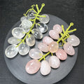Wholesale Natural Handmade Rose Quartz Clear Quartz Crafts Crystal Grapes for Home Decoration