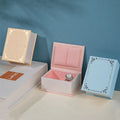 Jewelry Box Custom logo Book Style Paper Velvet Storage Necklace Bracelets Jewelry Gift Packaging Wedding Ring Boxes