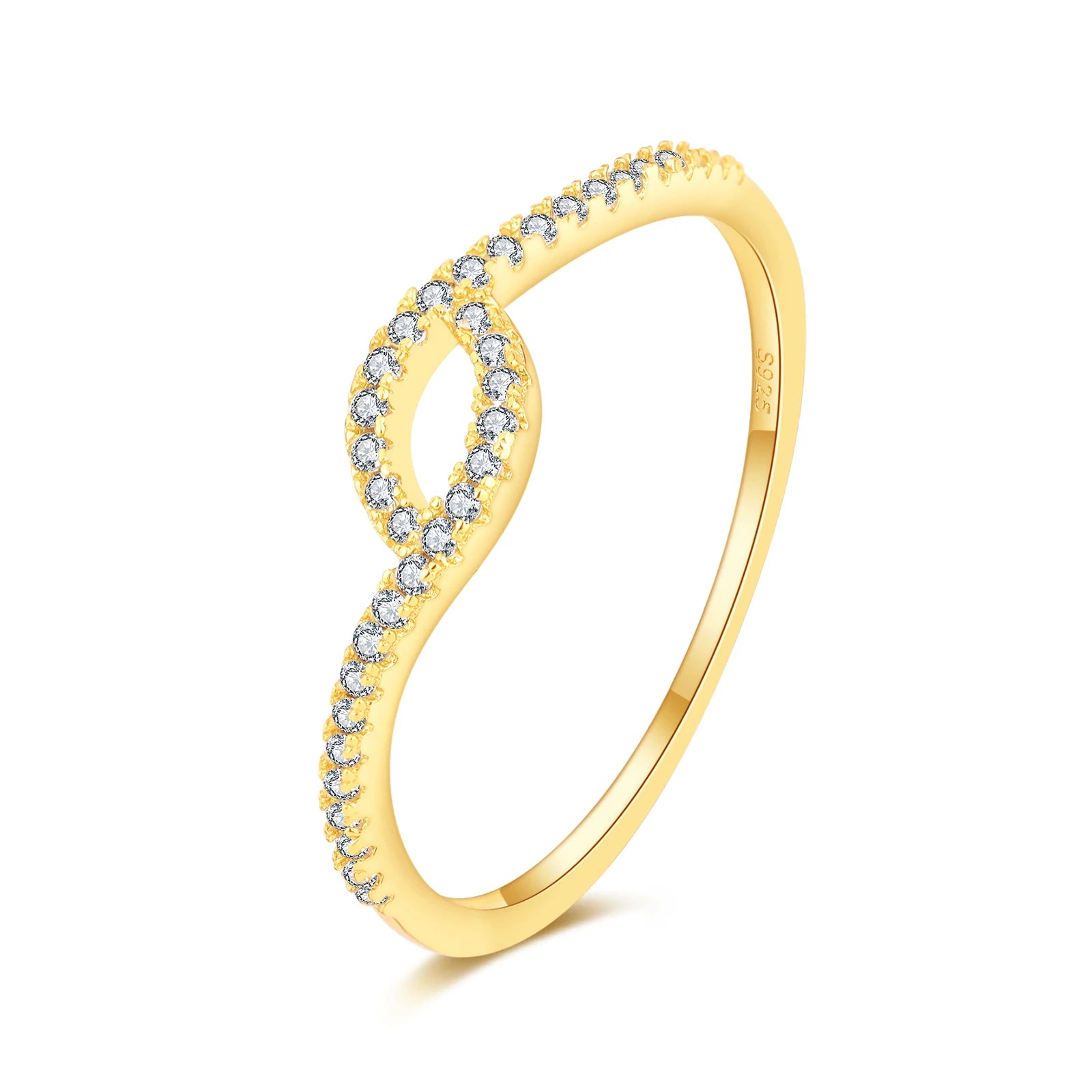 Latest Gold Ring Prices Fashion Sterling Silver 925 Gold Plated Women's Ring Finger Ring