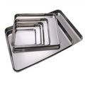 304 Stainless Steel Tray Commercial Barbecue Thickened square Plate Home Meal Tray