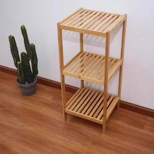 Direct Factory Sale Modern Multi-Functional Bamboo Storage Rack Multi-Layer Standing Type Kitchen Household Organization Tool