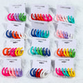2025 Yiwu Factory Price Hot Selling Candy Color Matte Cute Earring 3 Pairs/set Handmade Jewelry Hoop Earring Set for Women