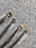 Ultra Thin Flat Head Eyeliner Eyebrow Brush Yellow Wolf Tail Hair Wood Handle Super Fine Liner Brow Drawing Brush for Eye Makeup