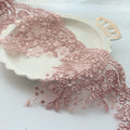 Exquisite Embroidery Lace for DIY Wedding Dress Bridal Veil Shoes Sewing Border Trimming for Bags