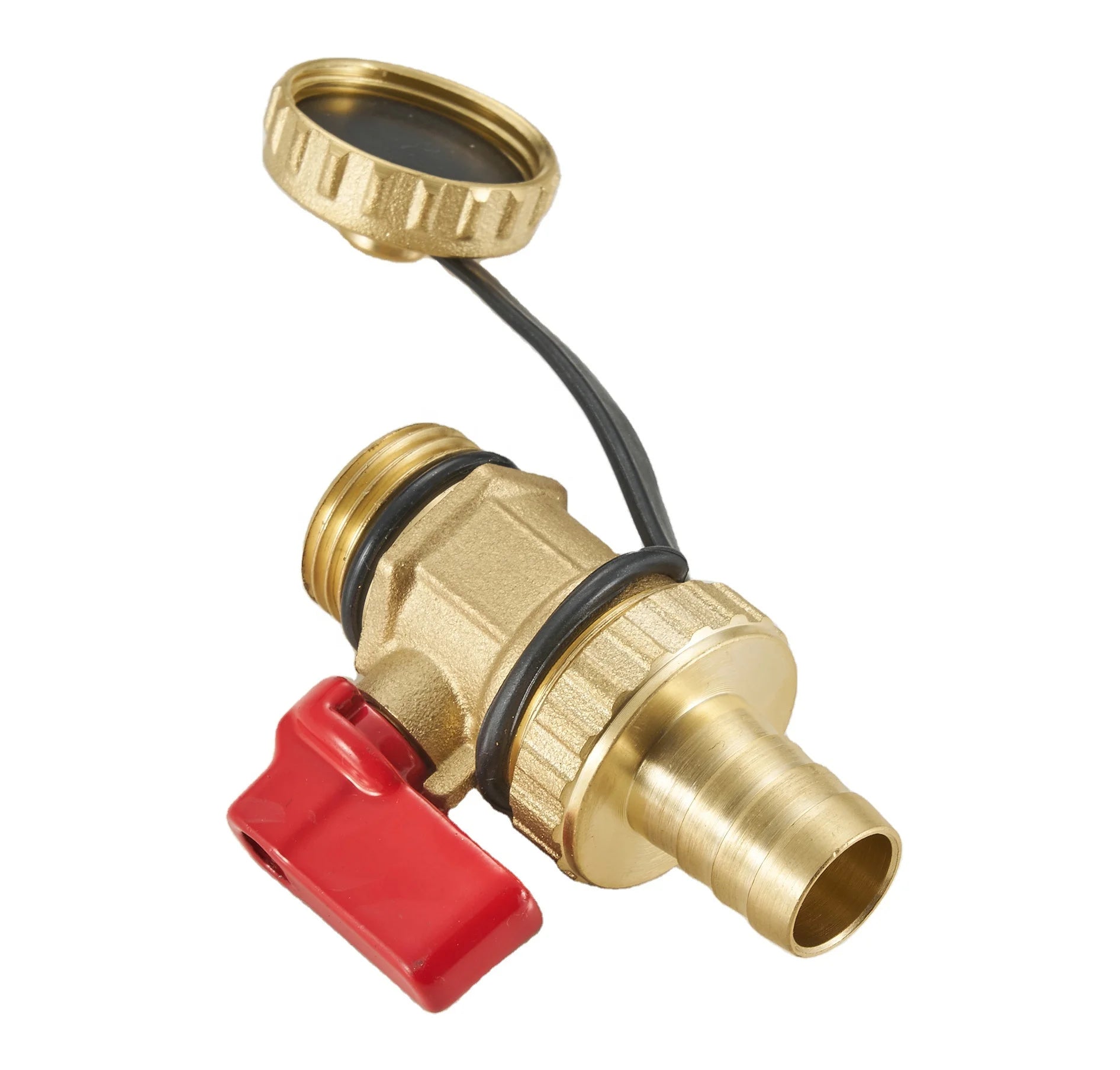 Automatic Brass Forged Drain Valve Brass Boiler Water Ball Drain Valve with Union Chain