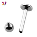 Titanium Nose Stud Ear Piercing Plain Ball Internally Threaded  Labret Body Piercing Jewelry